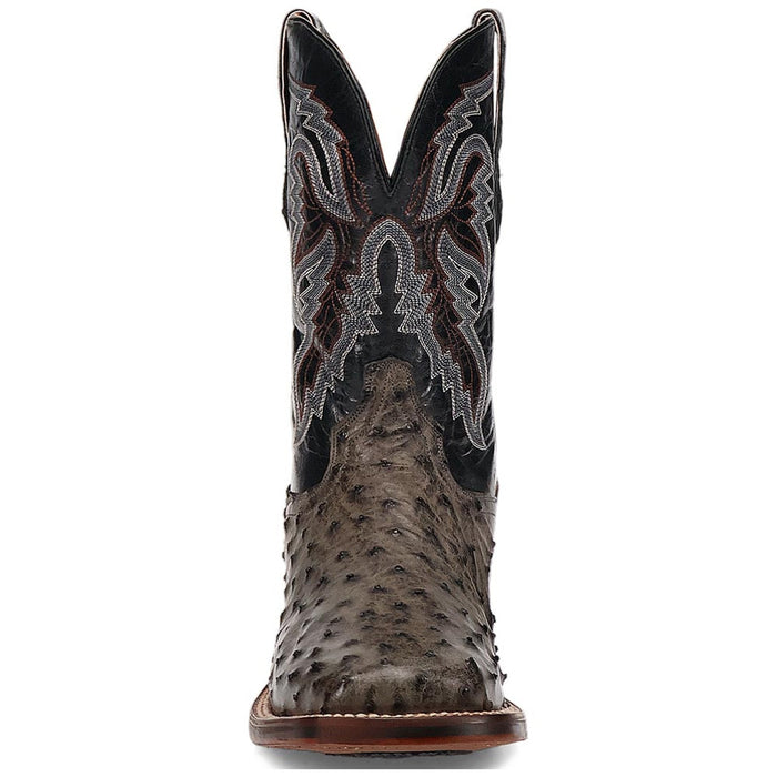 Dan Post Men’s Alamosa Grey/Black Full Quill Ostrich Boots - Image 7