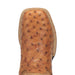 Dan Post Men’s Alamosa Tan Genuine Ostrich 11 Broad Square Toe Cowboy Certified Boot