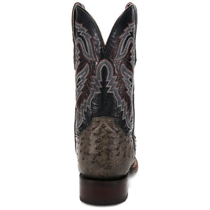 Dan Post Men’s Alamosa Grey/Black Full Quill Ostrich Boots - Image 6