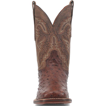 Dan Post Mens Alamosa Brown Genuine Ostrich 11 Square Toe Cowboy Certified Boot - Image 6