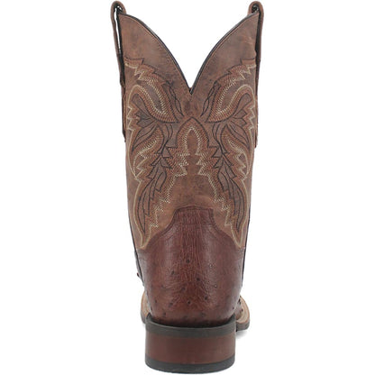 Dan Post Mens Alamosa Brown Genuine Ostrich 11 Square Toe Cowboy Certified Boot - Image 4