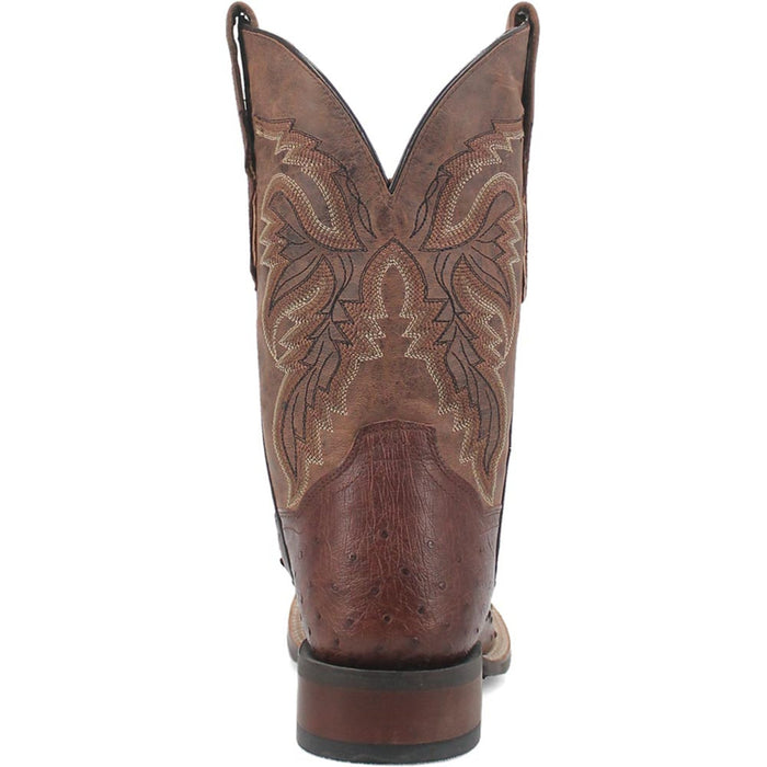 Dan Post Mens Alamosa Brown Genuine Ostrich 11 Square Toe Cowboy Certified Boot - Image 4