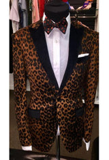 Leopard - Animal Print Leopard Blazers Print Blazer Brown ~ Coffe Color