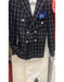 Alberto Nardoni Brand Black Wool Double breasted Plaid ~ Window Pane Blazer ~ Sport Coat Jacket