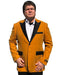 Alberto Nardoni Brand Gold Velvet Tuxedo velour Men's blazer Jacket Available Big Sizes