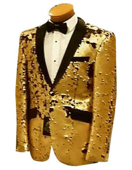 Alberto Nardoni Men's Two Buttons Gold fashionable Suit