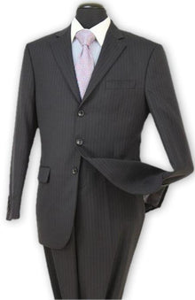 Alberto Nardoni black Stripe Three Buttons Style suit Wool suit Pleated pants