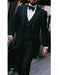 Alberto nardoni Peak lapel super 150s wool tuxedo with double breasted vest flat front pants 1 button style