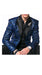 Alberto Nardoni Brand Fashion Men'S Sequin Paisley Navy Blue ~ Black Dinner Jacket Tuxedo Blazer Glitter Sparkly Sport Coat