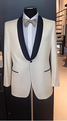 Alberto Nardoni Brand Men'S Dress Formal Ivory ~ Cream ~ Off White Dinner Jacket ~ Fashion Tuxedo For Men ~ Blazer ~ Sport Coat Black Lapel