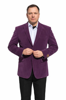 Alberto Nardoni Brand  Purple Velvet ~ Velour Blazer ~ Sport Coat Jacket Available Big Sizes