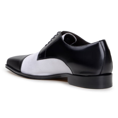 Belvedere Alexander Black & White Leather Oxford