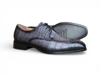 Carrucci Allen II Derby: Embossed Split Toe Leather Shoe