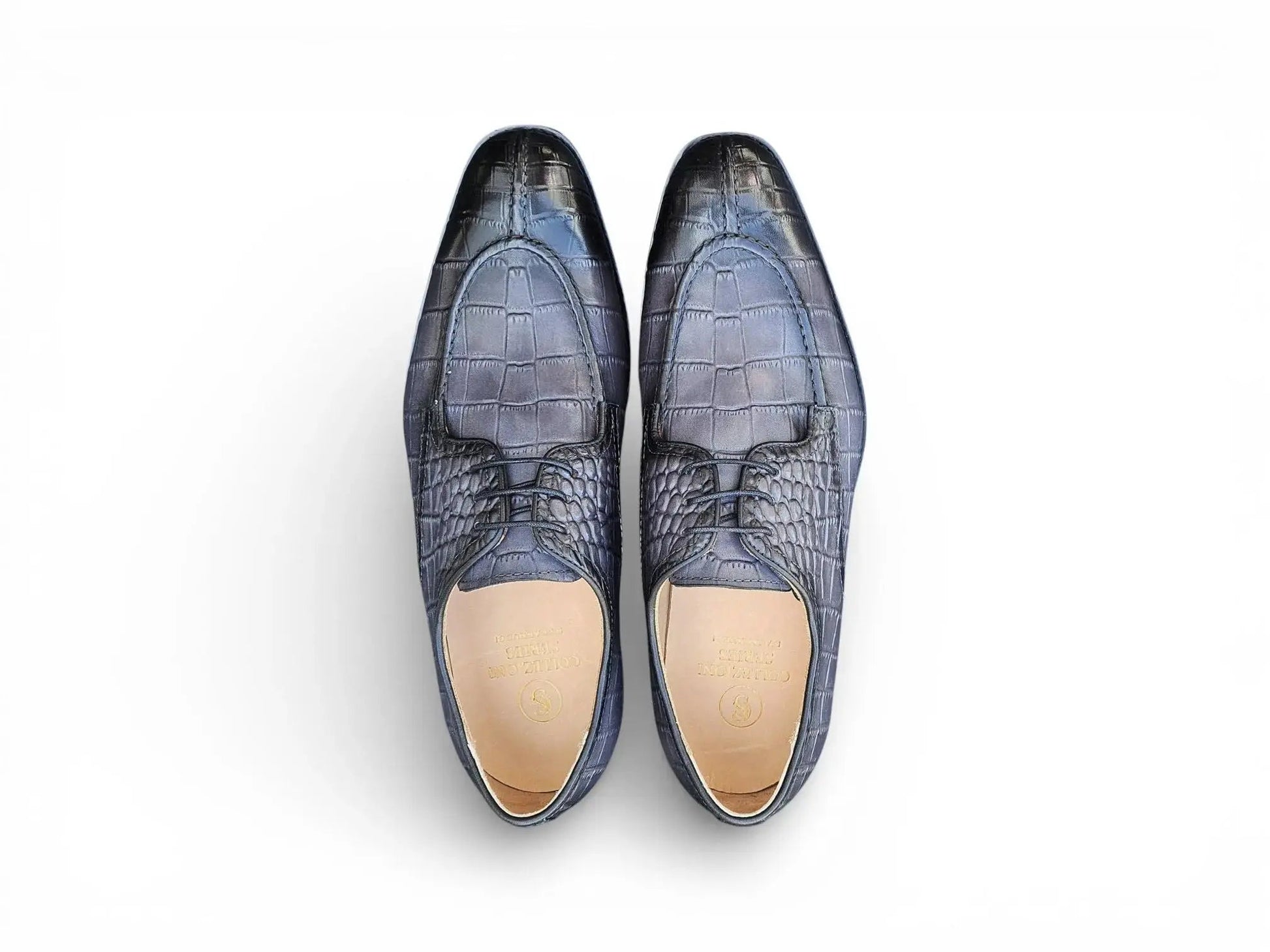 Carrucci Allen II Derby: Embossed Split Toe Leather Shoe
