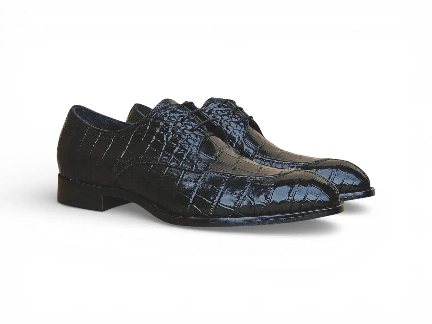 Carrucci Allen II Derby: Embossed Split Toe Leather Shoe
