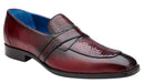 Belvedere Mens Alligator Dress Shoes Burgundy Slip On Tornado