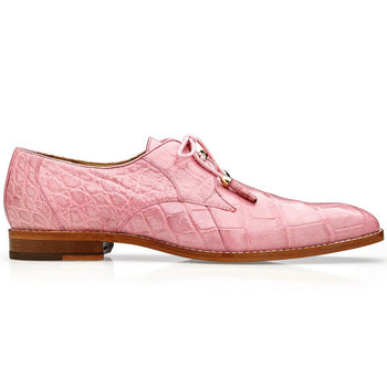 Belvedere Men's Alligator Oxford Shoes Pink Lago - Image 2