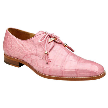 Belvedere Men's Alligator Oxford Shoes Pink Lago