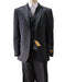 Mens Vested Gangster Pinstripe Suit in Black & White - Men's Tuxedo USA