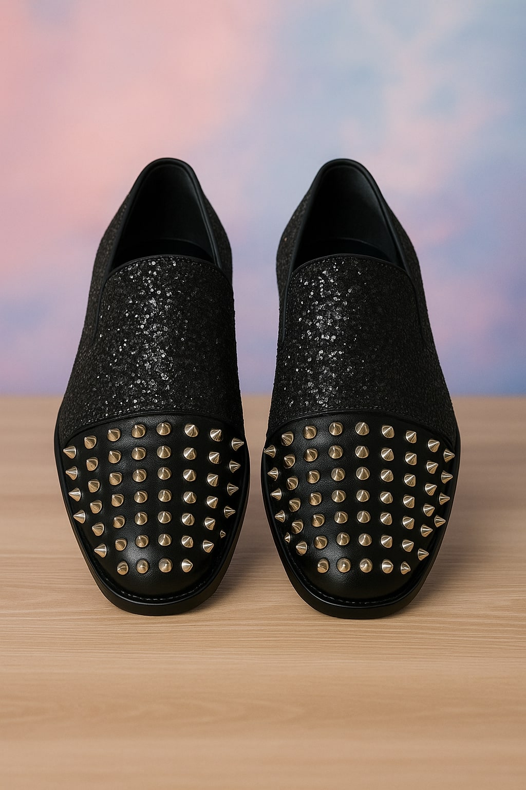 Mens Spiked Loafers