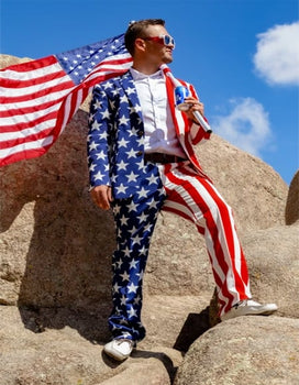 American Flag Prom Suit Now in Stock at MensUSA American Flag Prom Suit Now in Stock at MensUSA