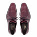 Anderson Burgundy Genuine Crocodile Lace-Up By Mezlan Made In Spain Brand