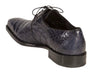 Men's Crocodile Lace Up Anderson Blue By Mezlan Made In Spain Brand