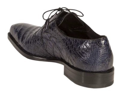 Men's Crocodile Lace Up Anderson Blue By Mezlan Made In Spain Brand - Image 3