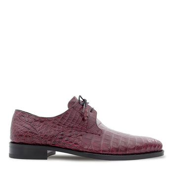 Men's Crocodile Lace Up Anderson Burgundy By Mezlan Made In Spain Brand - Image 2