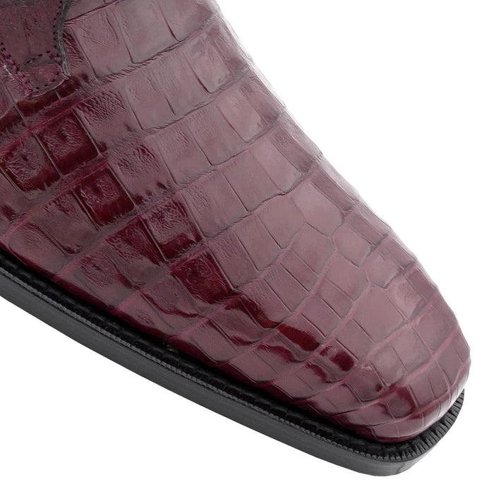Men's Crocodile Lace Up Anderson Burgundy By Mezlan Made In Spain Brand