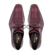Men's Crocodile Lace Up Anderson Burgundy By Mezlan Made In Spain Brand