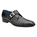 Belvedere Angelo Black Genuine Alligator Luxury Oxford