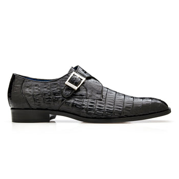 Belvedere Angelo Black Genuine Alligator Luxury Oxford
