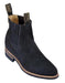 Black Los Altos Boots Men's Charro Botin Short Ankle Nubuck Leather Boots