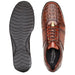 Belvedere Astor Men's Soft Calf & Caiman Hornback Dress Sneaker — Cognac