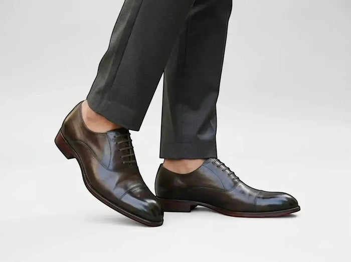 Carrucci Avon Cap Toe Oxford - Leather Sole Dress Shoe