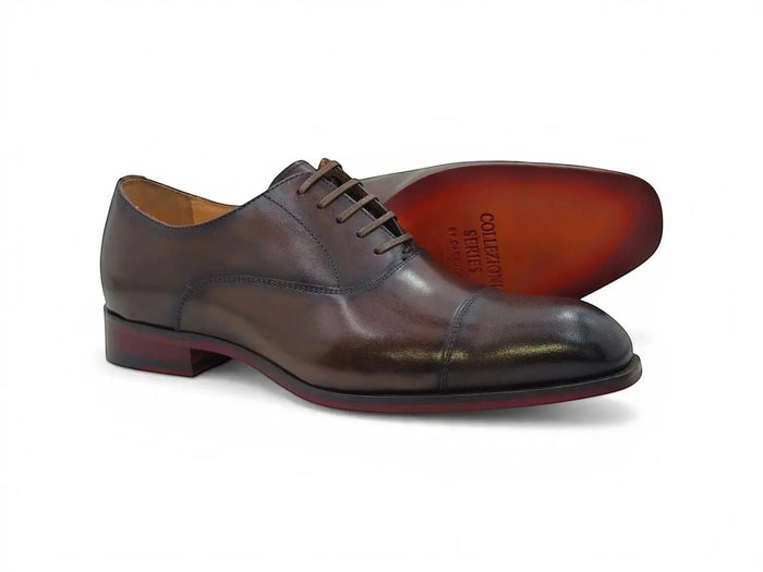 Carrucci Avon Cap Toe Oxford - Leather Sole Dress Shoe