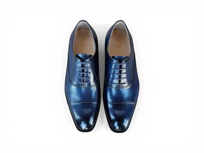 Carrucci Avon Cap Toe Oxford - Leather Sole Dress Shoe