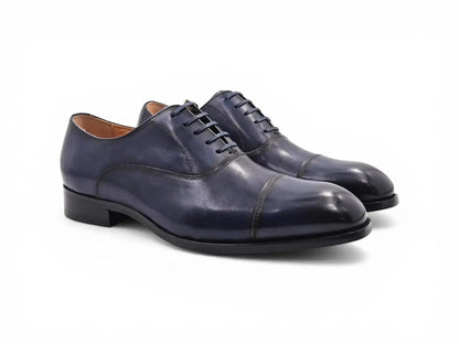 Carrucci Avon Cap Toe Oxford - Leather Sole Dress Shoe
