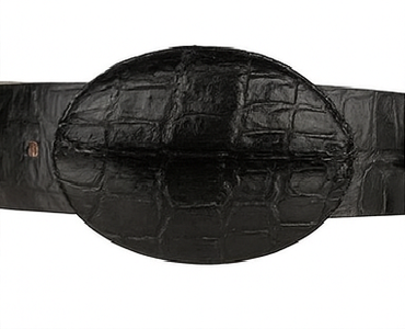 Original Caiman Hornback Skin Black Western Style Belt