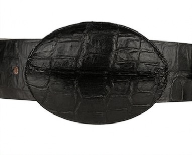 Original Caiman Hornback Skin Black Western Style Belt