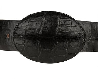 Original Caiman Hornback Skin Black Western Style Belt