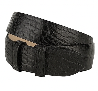 Original Caiman Hornback Skin Black Western Style Belt