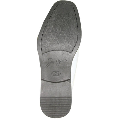 Bravo Mens Classic Formal Shiny Patent Tuxedo Shoe in White