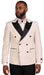 Vitali Beige Polka Dot Double Breasted Modern Fit Suit G8814