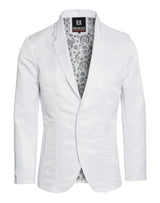 Men’s White Western Blazer – Slim Fit Shiny Finish Casual & Formal Party Jacket