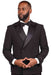 Vitali Black Double Breasted Modern Fit Suit G8814