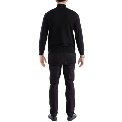 MENS BLACK PULLOVER TURTLENECK SWEATER - Image 4