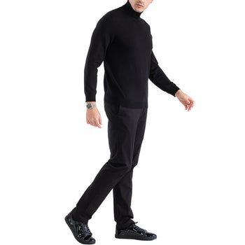 MENS BLACK PULLOVER TURTLENECK SWEATER - Image 5