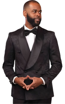 Vitali Black Modern Fit Vested Suit G2002